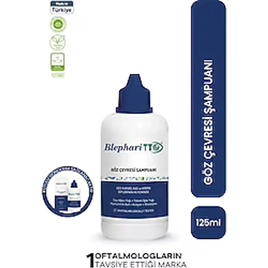 TTO BLEFARİ GÖZ ÇEVRESİ ŞAMPUANI 125 ML ( 100 25 ML ) (ÇAY AĞACI YAĞI / TEA TREE OIL)