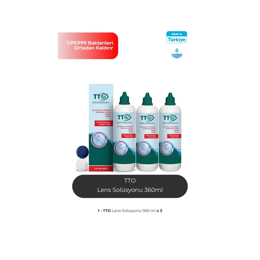 TTO Çok Amaçlı 360 ml 3 Adet Lens Solüsyonu