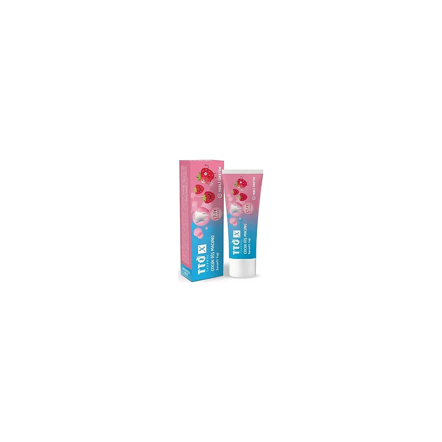 TTO X Çilek Aromalı 50 ml Çocuk Diş Macunu