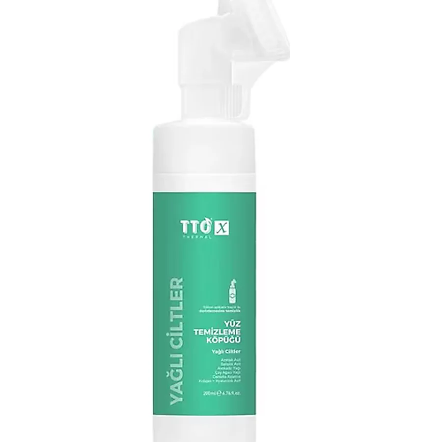 TTO X Yağlı Ciltlere için Aplikatörlü 200 ml Yüz Temizleme Köpüğü