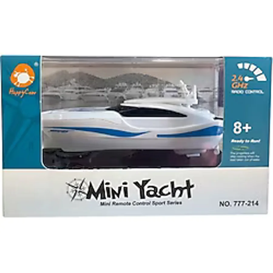 Tufy Toys Kumandalı Mini Tekne / RC Mavi Beyaz Sürat Teknesi