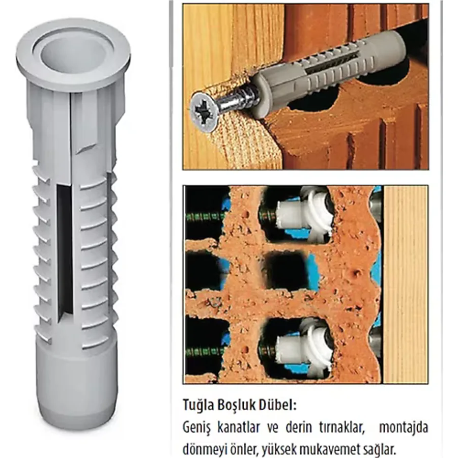 Tuğla Boşluk Dübeli 10 mm - 500 Adet