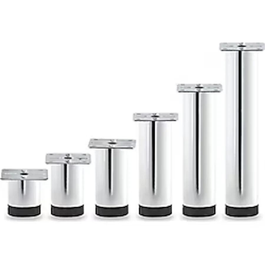 Tuğra Ayarlanabilir Pingolu Krom Mobilya Dolap Ayağı Metal 4'lü 20 cm - 4 Adet