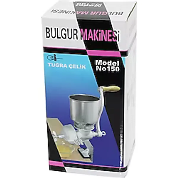Tuğra Çelik Bulgur Tahil Öğütme Makinesi Kollu Öğütücü Mengeneli