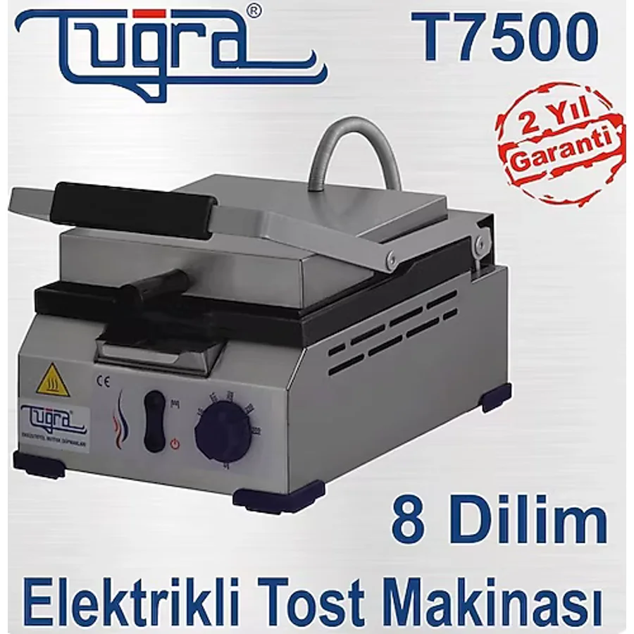 Tuğra Elektirikli Tuğra Tost Makinası 8 Dilim - Çelik
