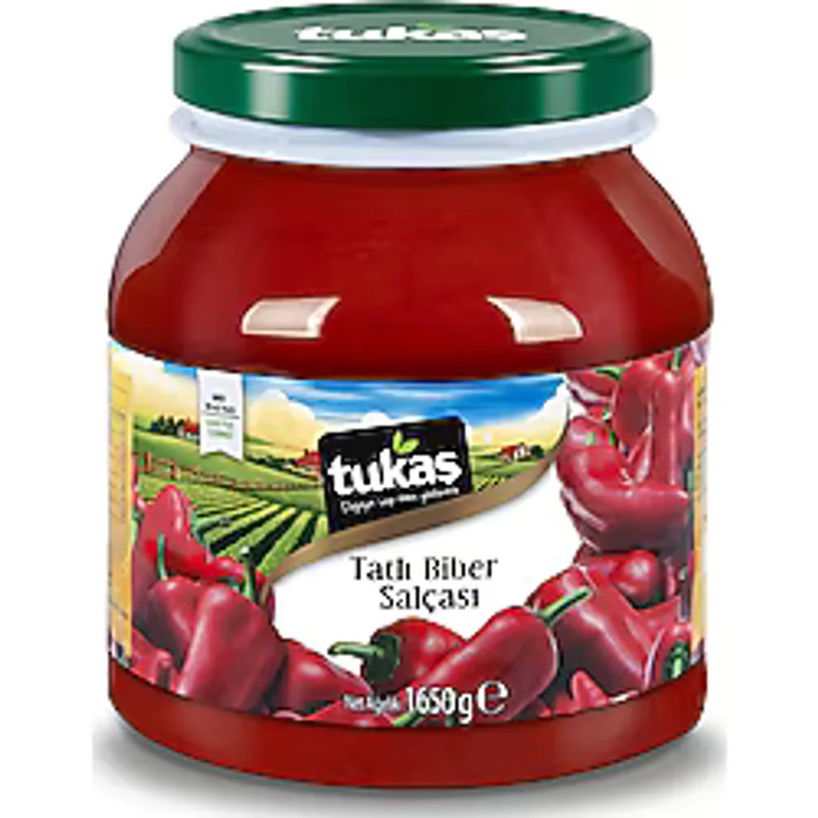 Tukaş Tatlı Biber Salçası Cam Pet 1650 G