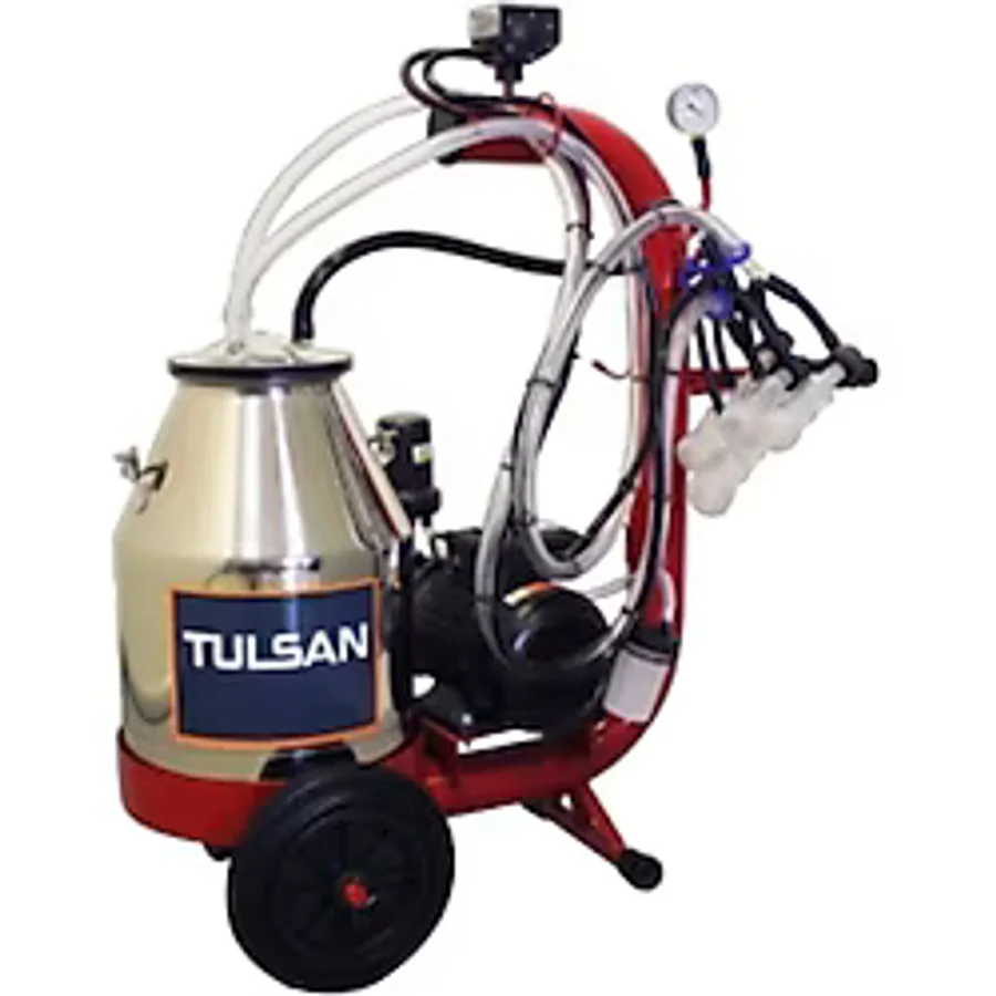 TULSAN Mini Tip Çift Sağım Koyun Sağma Yağlı Pompa Aleminyum Tek Güğüm 30 L Süt Sağım Makinesi