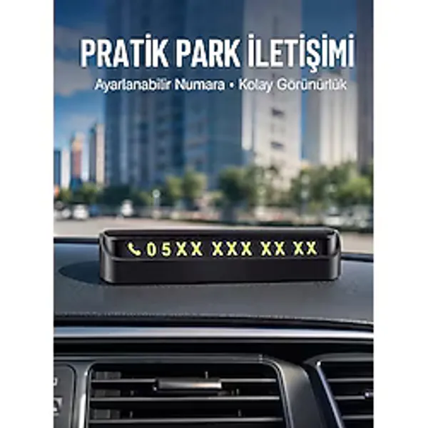 Tüm Araçlara Uyumlu Araç Içi Park Numaratör Oto Araç Numaratör