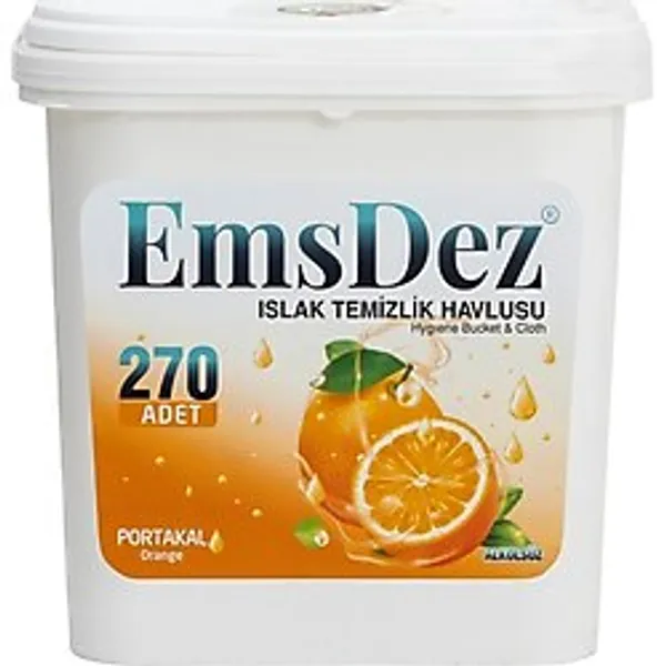 Tüm Yüzeylerde Etkili Portakal Kokulu Kova Islak Temizlik Mendili 270 Yapraklı Yüzey Temizlik Havlusu