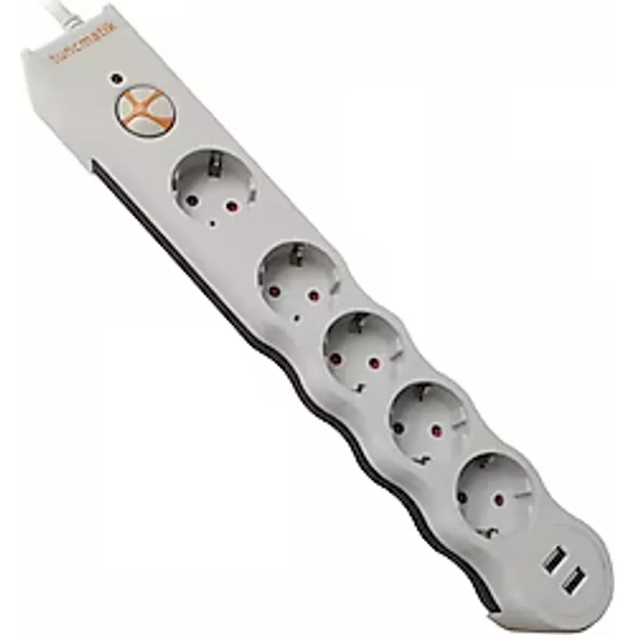 Tunçmatik PowerSurge 5 TSK5015 1050 Joule USB'li 1.5 m 5'li Akım Korumalı Priz