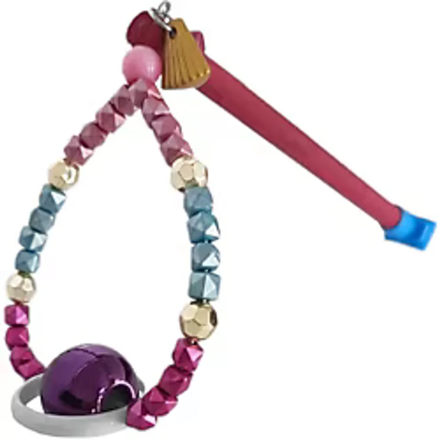 Tünekli Döner Toplu Kuş Oyuncağı 10 Cm-16 cm Bordo