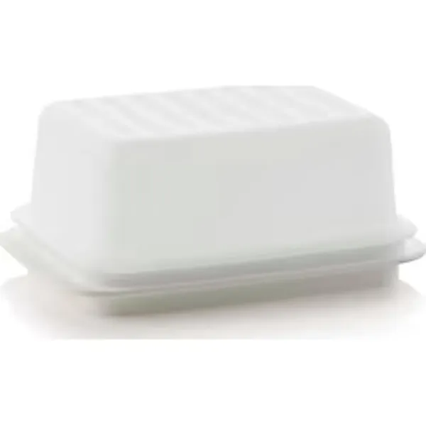 Tupperware Kapaklı Tereyağlık Eko Tereyağ Margarin Saklama Kabı Hsgl Beyaz