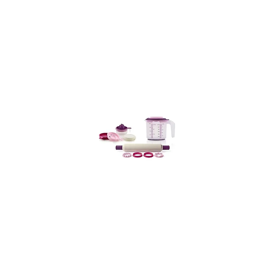Tupperware Mutfak Yardımcıları 3'lü Set Mor (Merdane ve Kurabiye Kalıpları+Karıştırsakla+Mutfak Incisi)