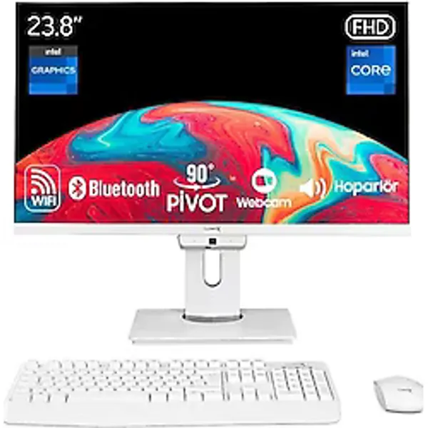Turbox Tax1944 İ5 6500T 16Gb Ram 512Gb Ssd 23.8 İnç FHD Pivot Wifi Bt Webcam All İn One PC
