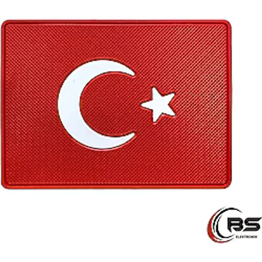 Türk Bayrağı Space Torpido Üstü Kaydırmaz Ped Telefon Tutucu