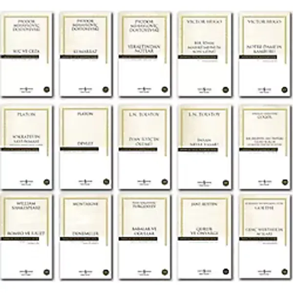 TÜRKİYE İŞ BANKASI KÜLTÜR YAYINLARI Hasan Ali Yücel Dünya Klasikleri Set 15 Kitap