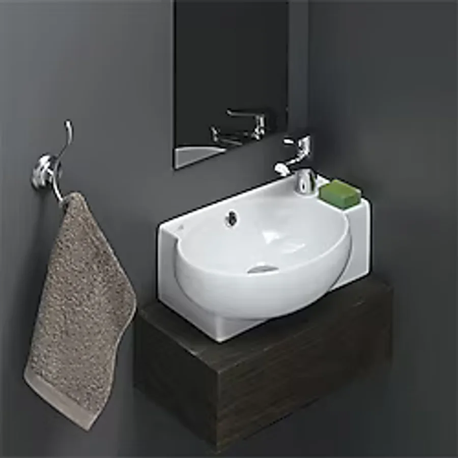 Turkuaz Seramik Cerastyle 001300U 28 cm Mini Köşe Lavabo