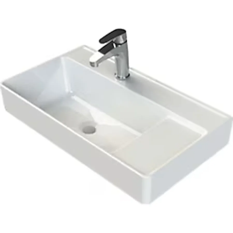 Turkuaz Seramik Cerastyle Sharp Mobilya Uyumlu Etajerli Lavabo 65 x 38 046300 U
