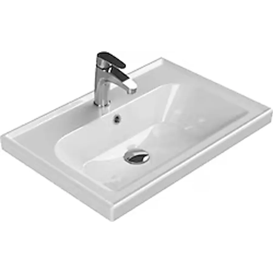 Turkuaz Seramik Frame 65x45 cm Etajerli Lavabo