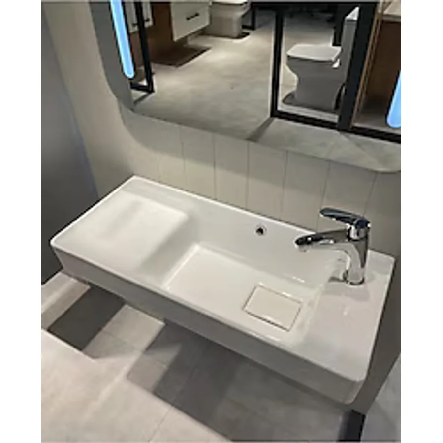Turkuaz Seramik Sharp 80x35 cm Etajer Uyumlu Lavabo