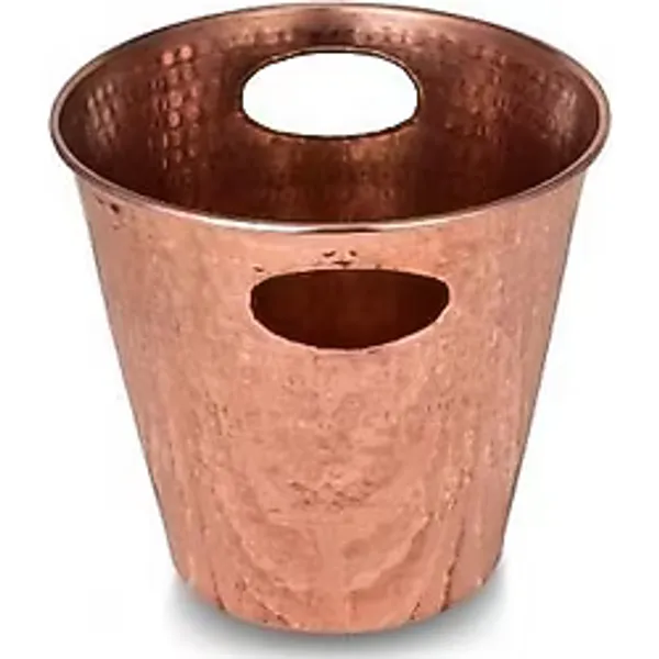 Turna Bakır Turna2552-1 Mercan Kırmızı 24 cm El Dövme Buz Kovası