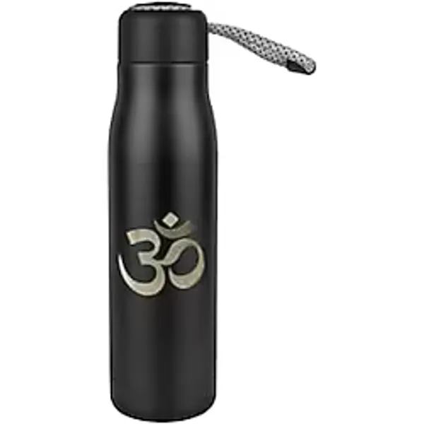 Tusah Yoga Om Desenli Çelik Termos Mug 600 Ml Tek Ebat Siyah