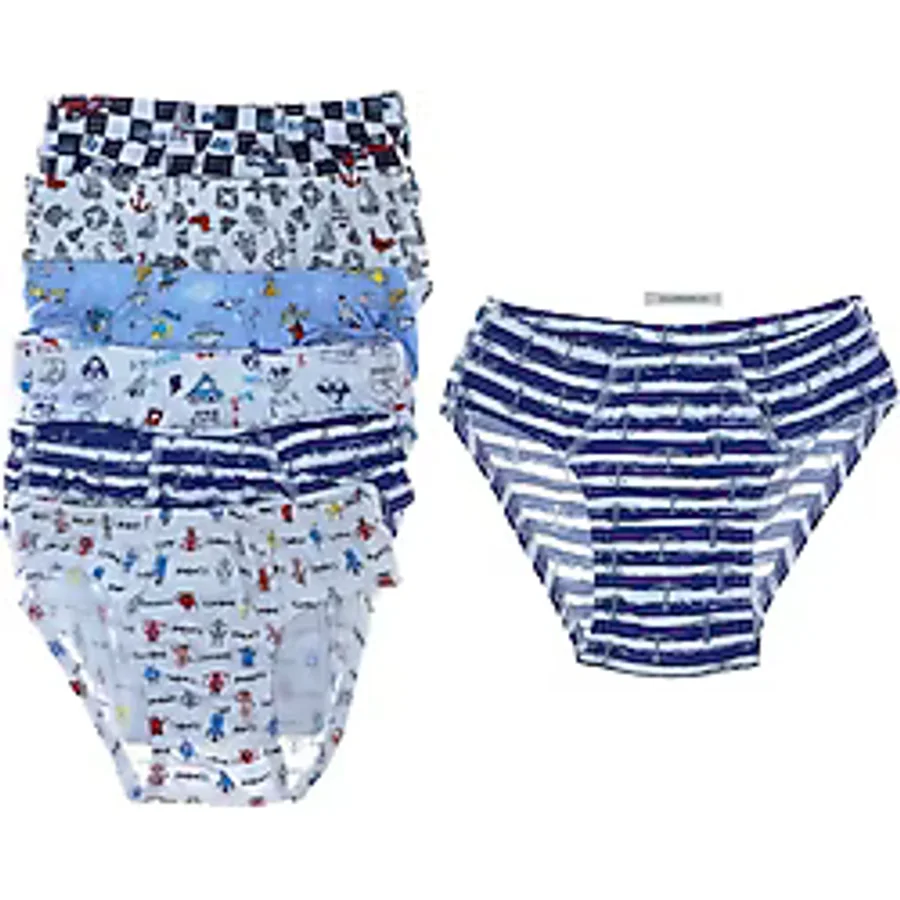 Tutku 0255 Erkek Çocuk Elastan Slip Külot 6 Adet cok-renkli