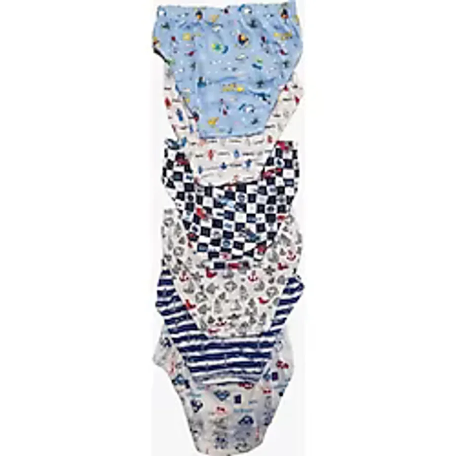 Tutku Erkek Çocuk 6'lı Paket Elastan Empirme Karışık Desenli Slip Külot, Çok Renkli, 8 Yaş