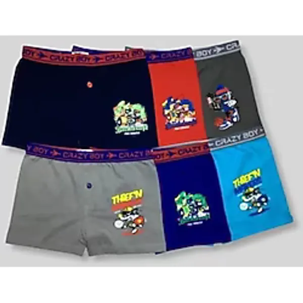 Tutku Erkek Çocuk Baskılı 6'lı Paket Pamuklu Boxer, Çok Renkli, 9-10 Yaş