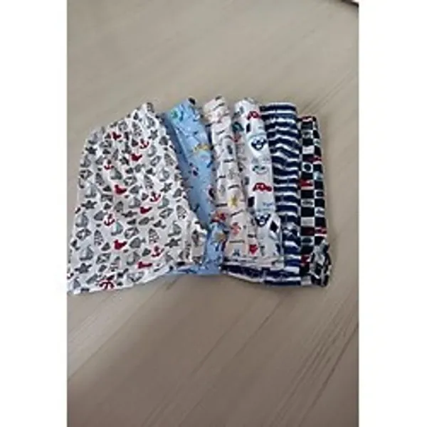 Tutku Erkek Çocuk Beyaz Empirme Desenli Boxer 6'Lı