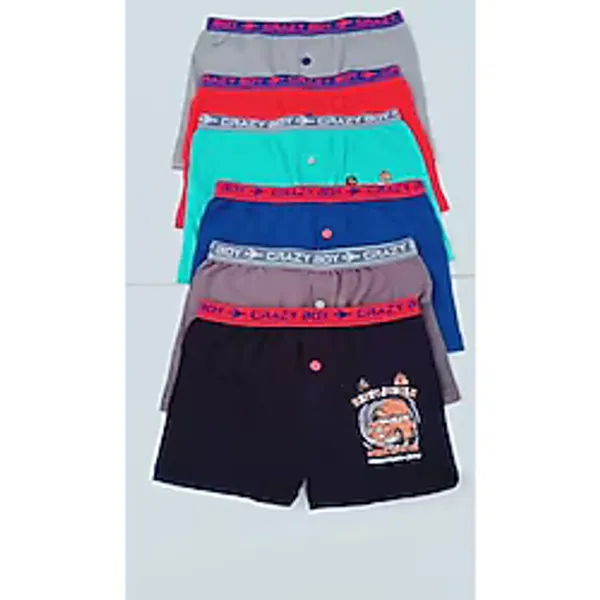 Tutku Erkek Çocuk Boxer Üçlü Paket, Siyah-Gri-Lacivert-Kırmızı-Mavi, 9 Yaş