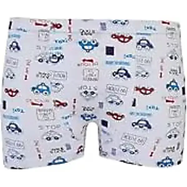 Tutku Erkek Çocuk Elastan Emprime Boxer, 6 Adet Kombin, Beden 4