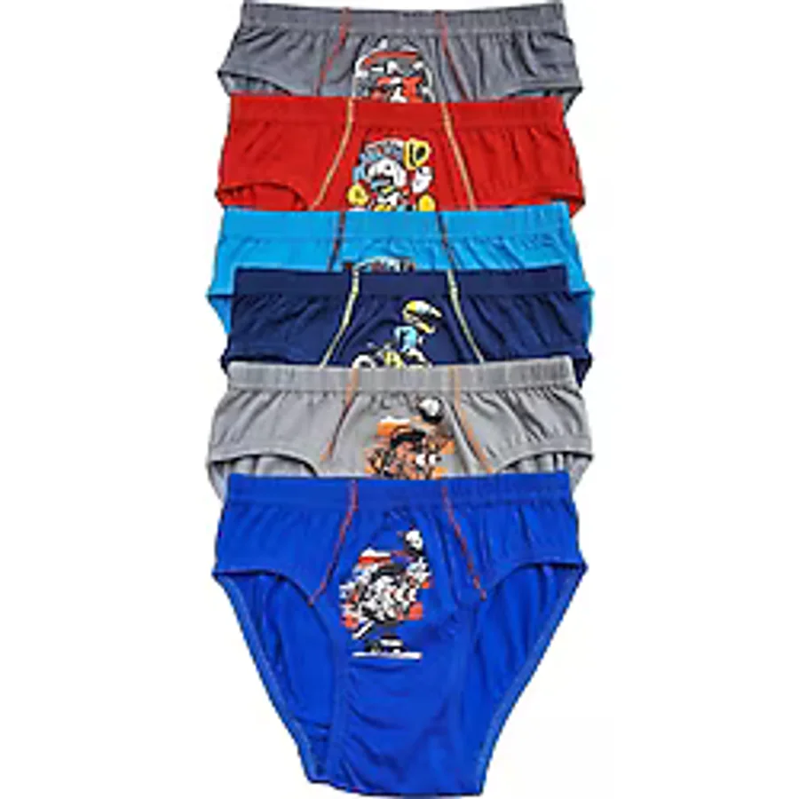 Tutku Iç Giyim Erkek Çocuk Desenli Slip Külot 6 Lı Paket cok-renkli
