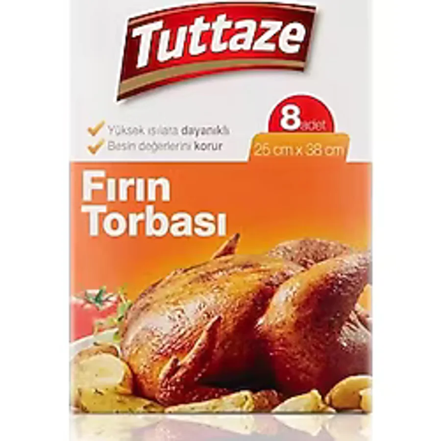 Tuttaze Yanmaz Fırın Torbası 25cm x 38cm 8 li