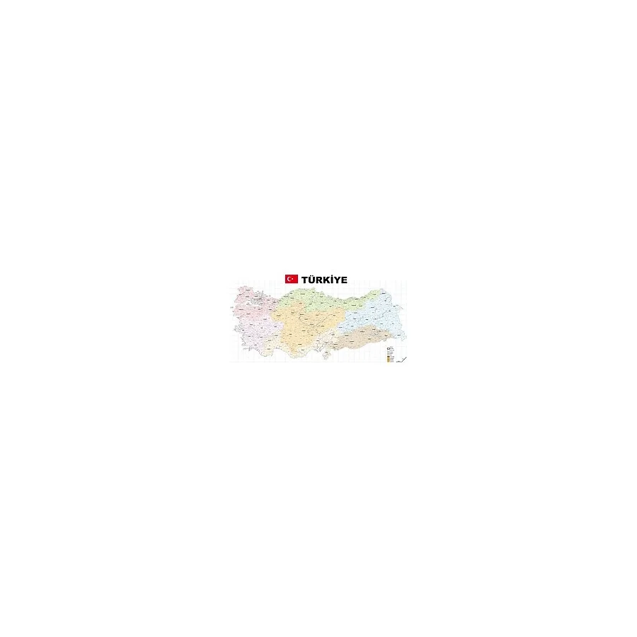 Tutunabilir Kağıt Türkiye Il Ilçe Haritası Yazı Tahtası Akıllı Kağıt Tahta Kalem Hediyeli Dekoratif 95X200 cm