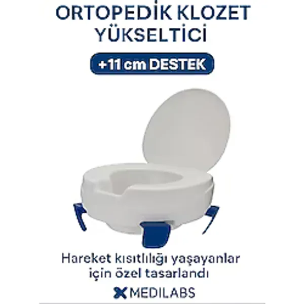 Tuvalet Klozet Yükseltici Aparat Kapaklı Kolay Montaj Tuvalet Yükseltici