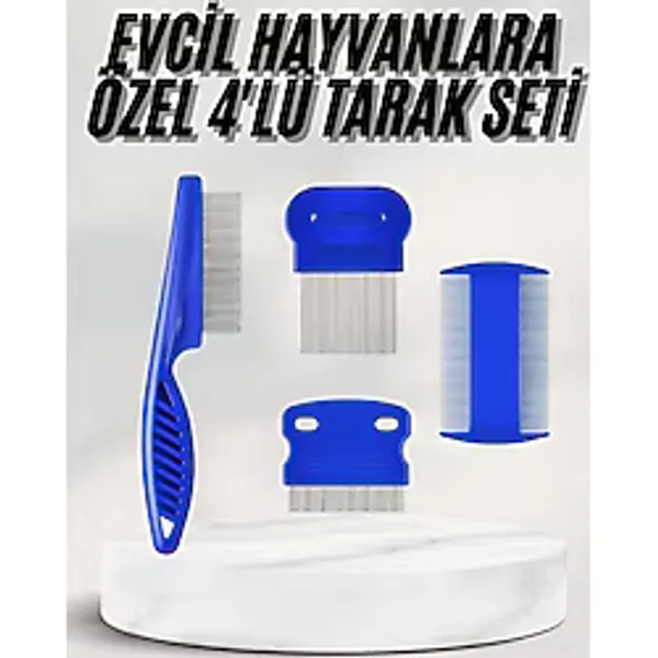 Tüy Fırçası Bit Tarağı Seti Evcil Hayvan Tüy Toplayıcı Bit Pire Önleyici Tarak