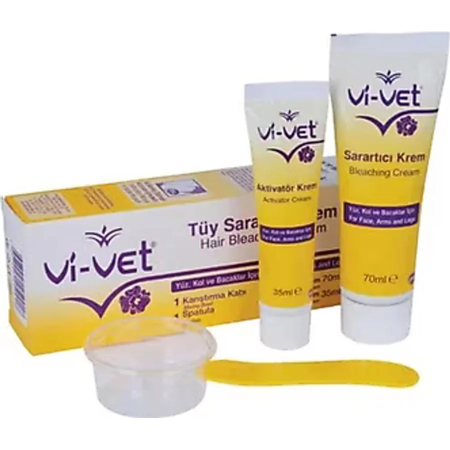 Tüy Sarartıcı Krem 3lü Set Aktivatör Krem 35 Ml + Tüy Sarartıcı Krem 70 Ml + Karıştırma Kabı