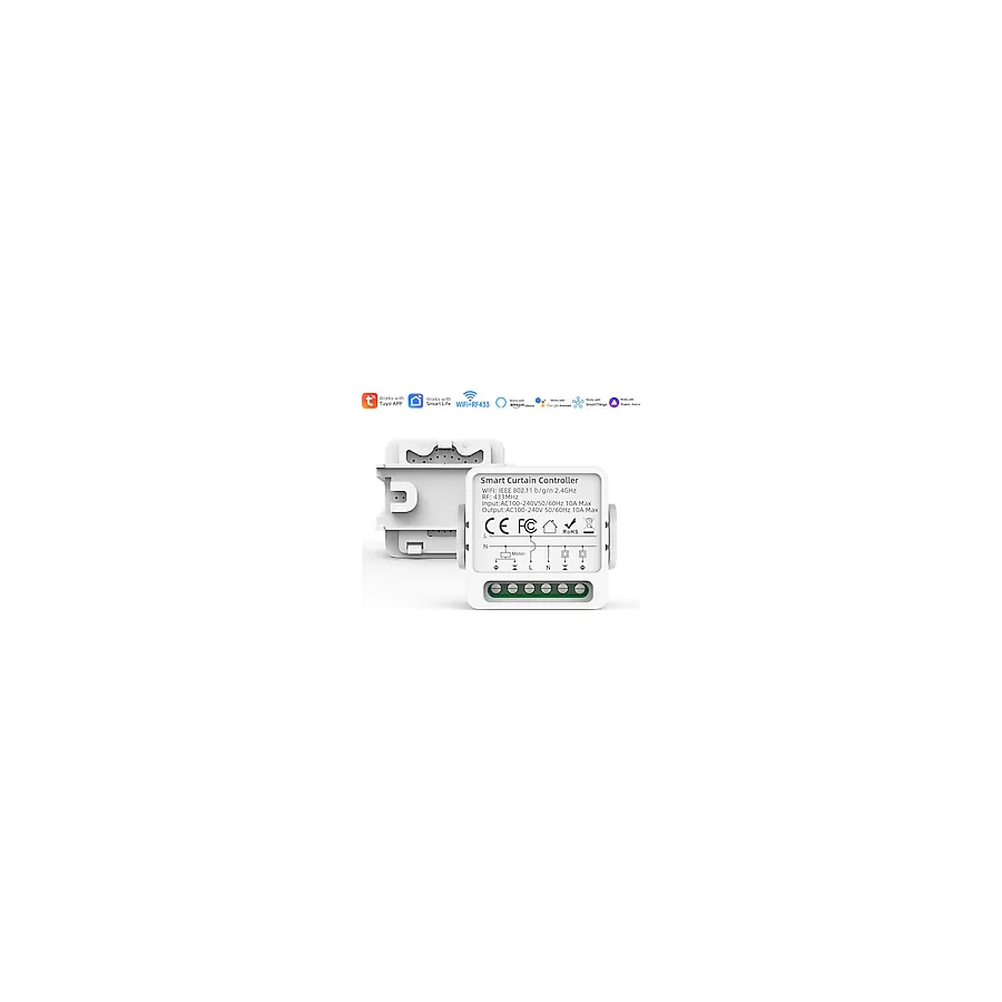 Tuya Uyumlu WiFi Akıllı Perde Panjur Kepenk Motoru Kontrol Rölesi RF433 Destekli