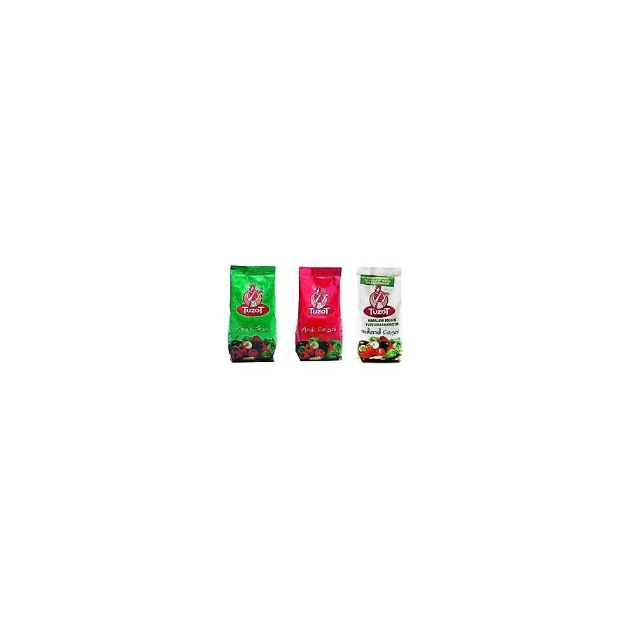 Tuzot 3'lü Tadım Set (1 Klasik Sebze Çeşni+1 Natural Sebze Çeşni+1 Acılı Sebze Çeşni)