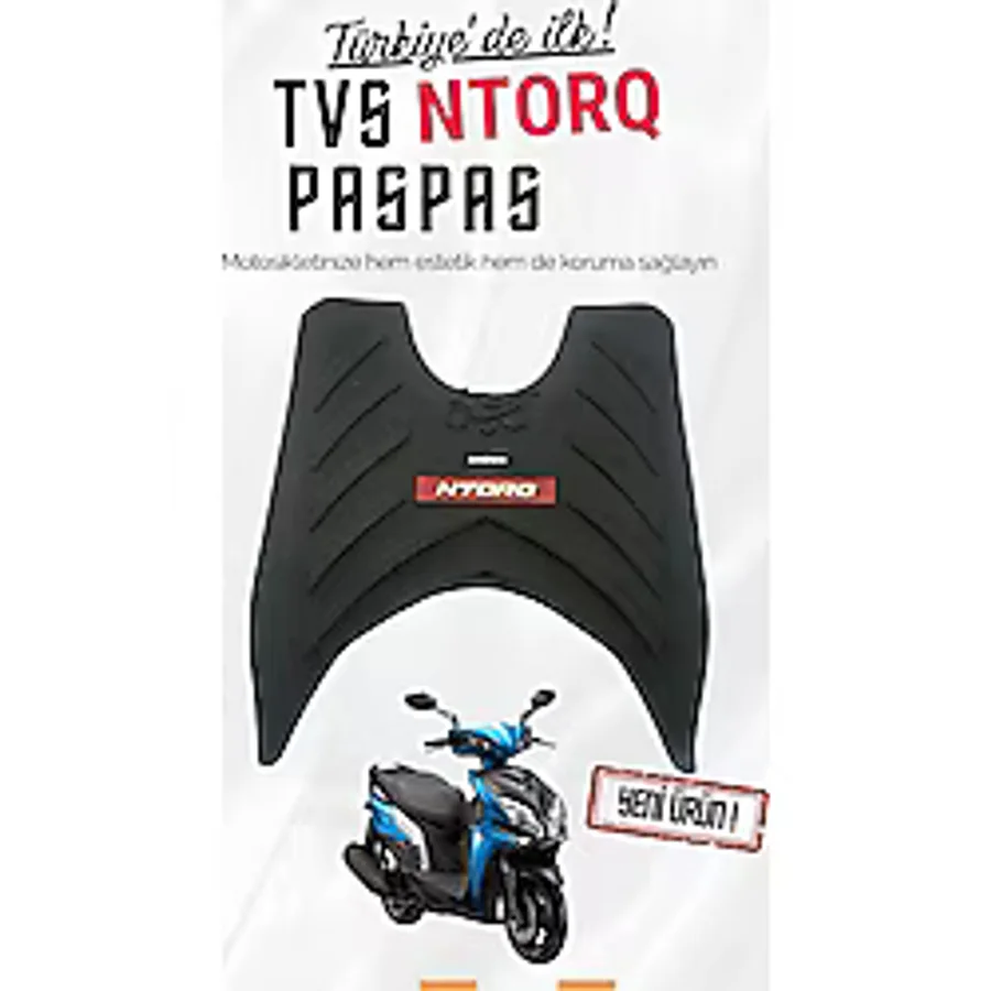 Tvs Ntorq Paspas Kaymaz Taban Kırmızı Logo Kalın