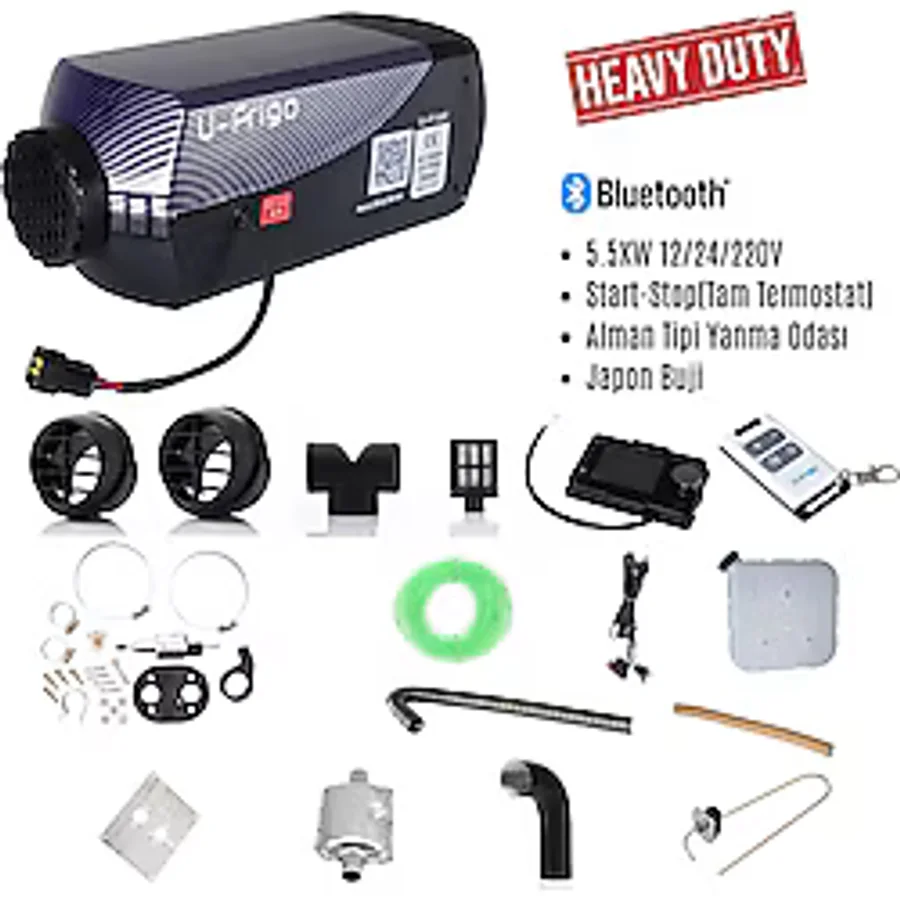 U-Frigo 5.5 Kw 12-24V Webasto Dizel Isıtıcı Start-Stop Bluetooth Heavy Duty Serisi
