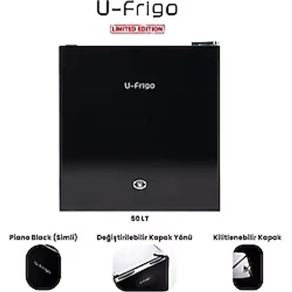 U-Frigo 50 Lt 12-24V Marin/karavan Kompresörlü Buzdolabı Limited Edition Siyah( Karavan Dolabı-Tekne Dolabı)