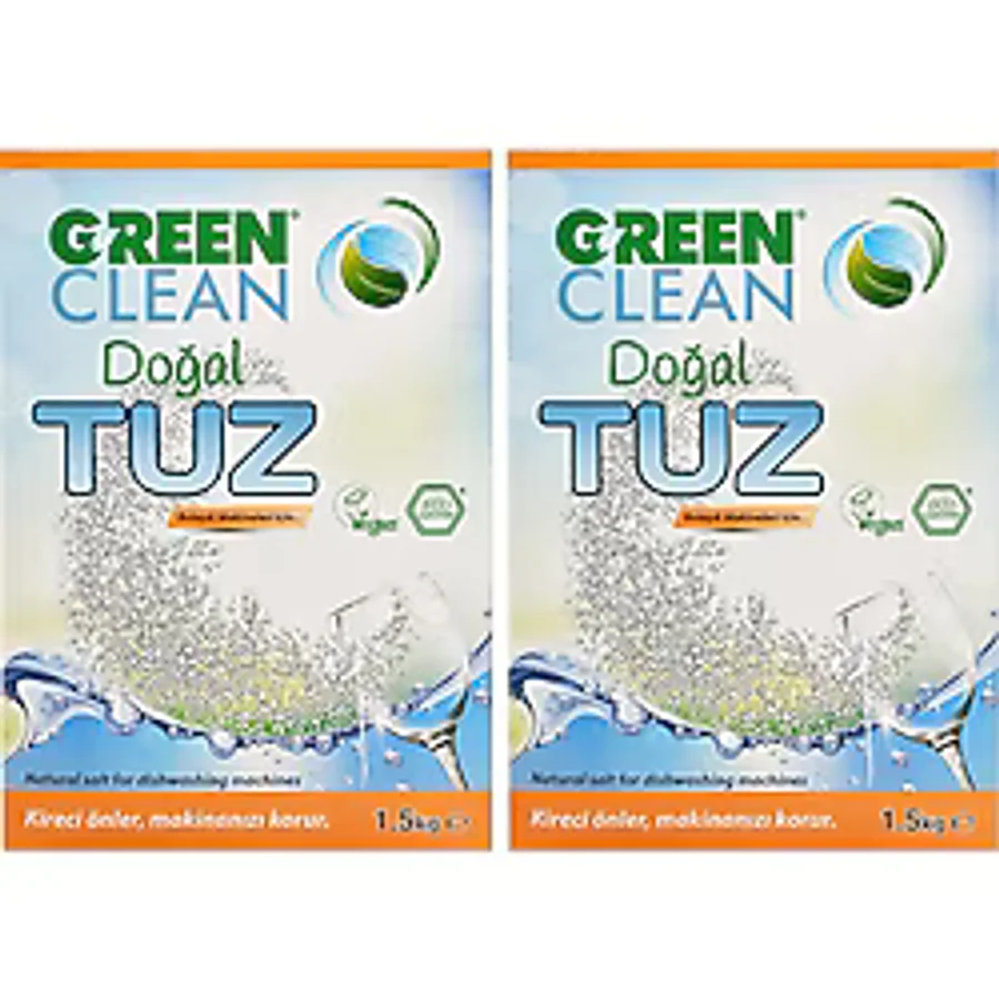 U Green Clean Doğal 1.5 kg 2 Adet Bulaşık Makinesi Tuzu