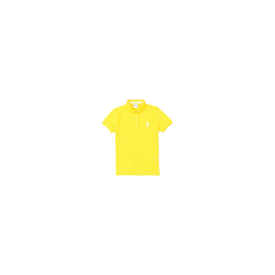 U.S. Polo Assn 50283286-VR044 Sarı Kısa Kollu Polo Yaka Çocuk Tişört