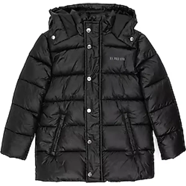 U.S. Polo Assn 50293910-VR046 Kapüşonlu Siyah Çocuk Şişme Mont