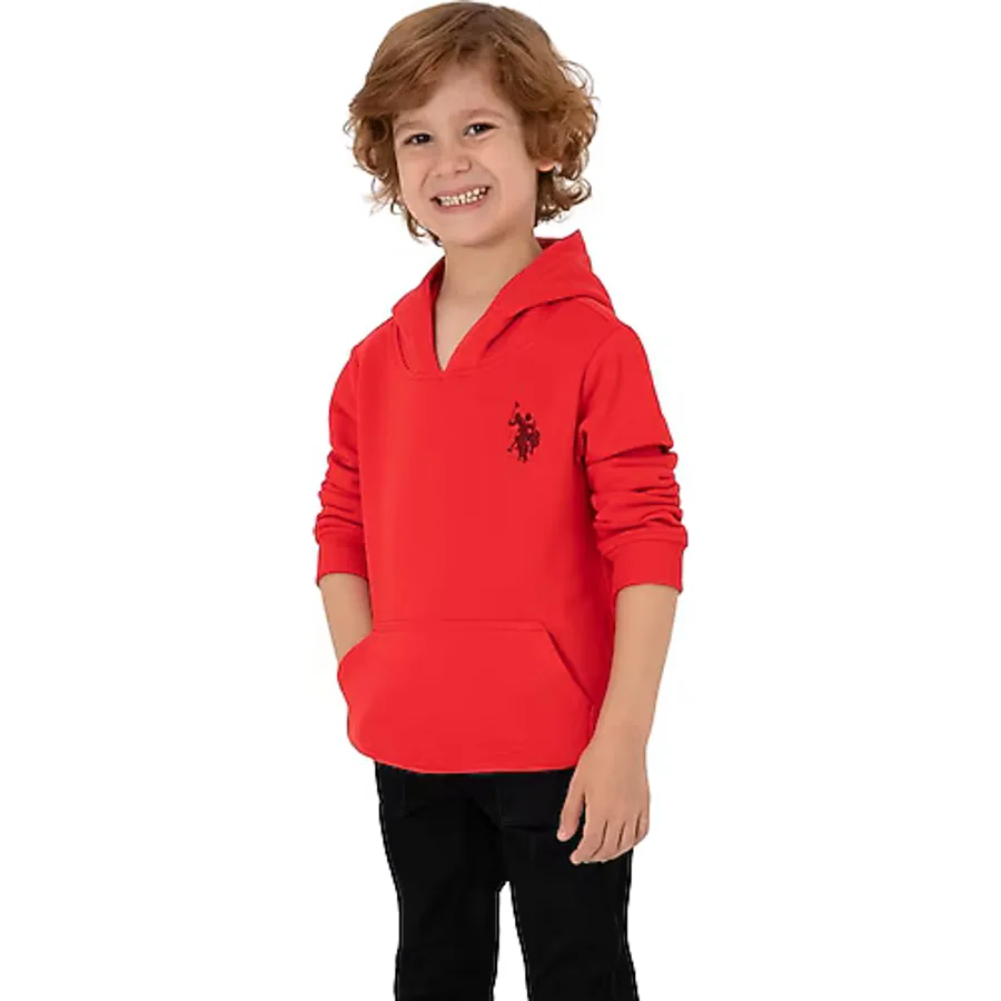 U.S. Polo Assn 50313980-VR030 Kapüşonlu Kırmızı Çocuk Sweatshirt