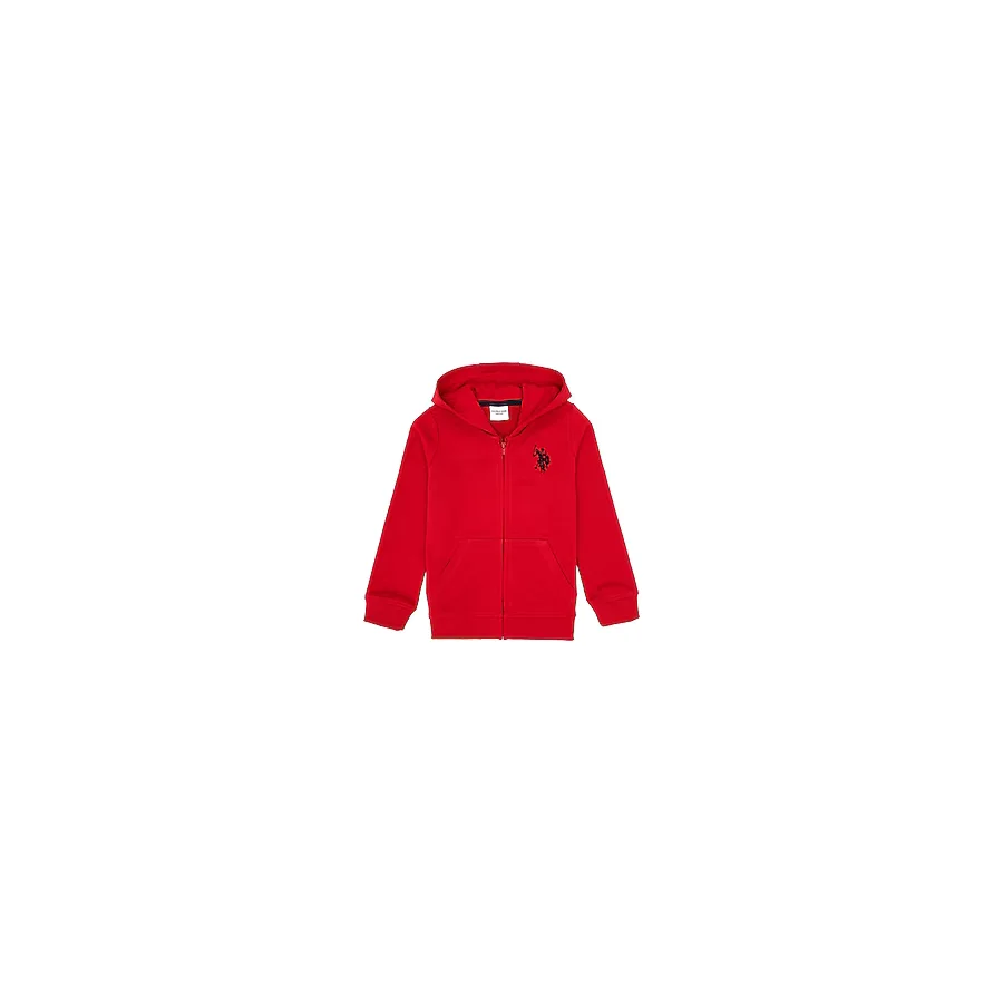 U.S. Polo Assn 50316706-VR171 Kapüşonlu Tam Fermuarlı Kırmızı Çocuk Sweatshirt