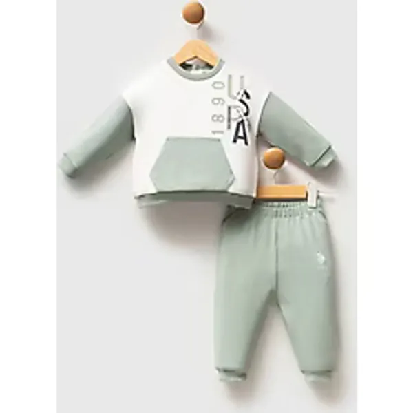U.s. Polo Assn Erkek Bebek Yeşil Bebek Takımları - 12-18