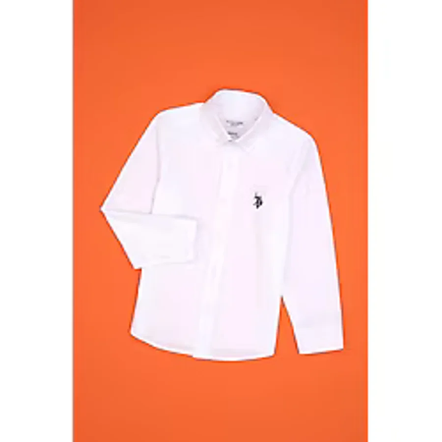 U.s. Polo Assn. Erkek Çocuk Beyaz Gömlek Basic 50316801-vr013 Beyaz